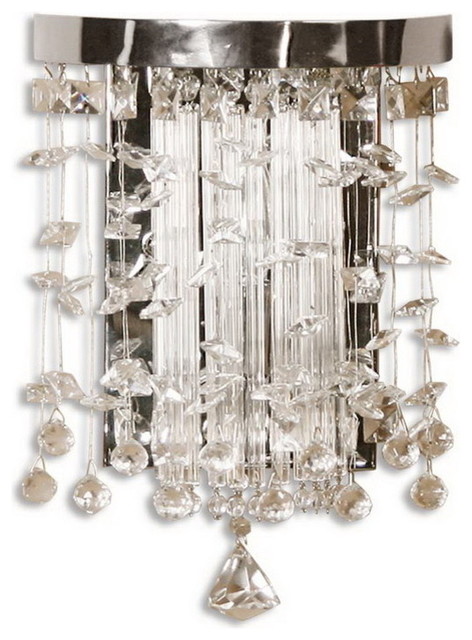 Uttermost 22445 Fascination Crystal Wall Sconce - Transitional - Bathroom Vanity Lighting - by ...